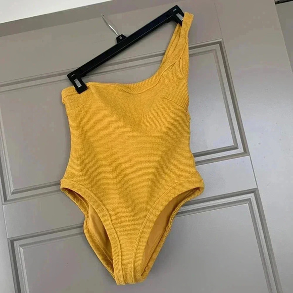 KOPPER & ZINC FREDDIE ONE PIECE BATHING SUIT TURMERIC SMALL - Picture 2 of 6